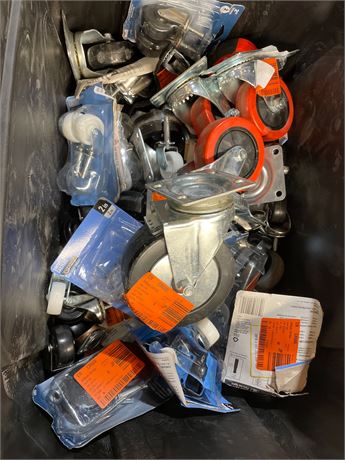 Lot Box Of Sorted Wheel casters