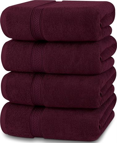 Utopia 4 Pack Towels, (27x54), 100% Cotton
