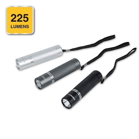 Defiant 225 Lumens Alum. Flashlight 3-Pack