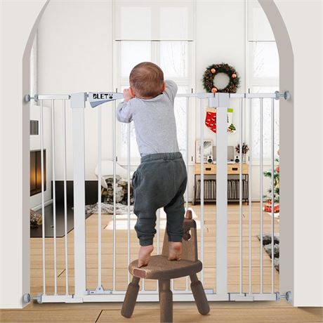 36" Extra Tall Baby Gate for 29.7"-46" with Auto Close Door, Safety Dog Gate wit
