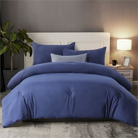 RUIKASI Blue Queen Comforter - 3 pcs Set