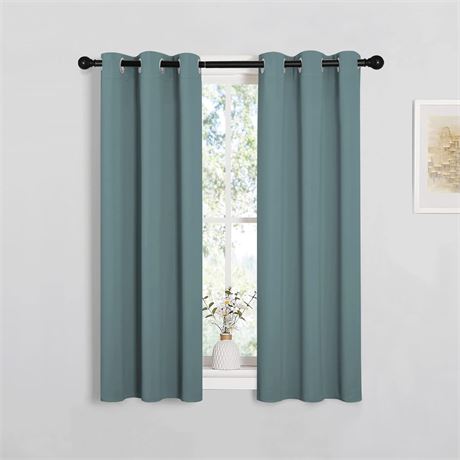 NICETOWN Curtains, Greyish Blue, 29x45in