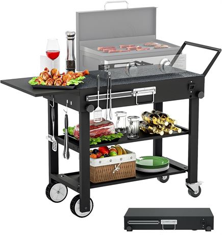 Outdoor Grill Table, Blackstone Stand