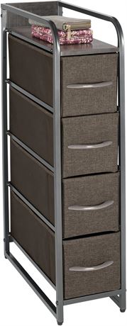 Storage Tower - 4 Drawers, Charcoal Gray