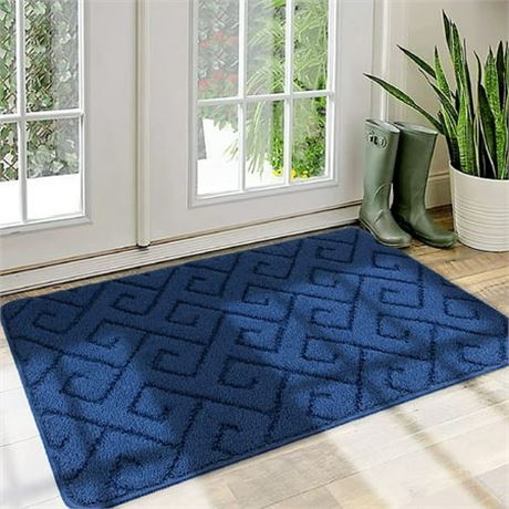 Walensee Indoor Doormat, 32x48, Navy Blue