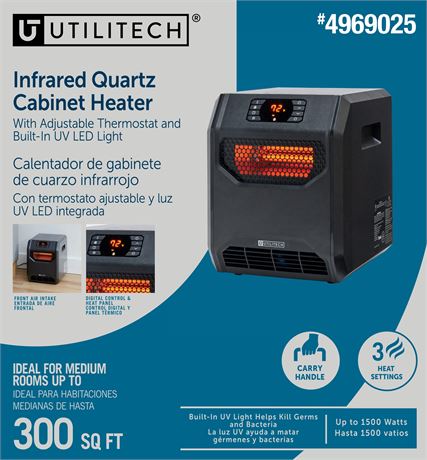 Utilitech 1500W Infrared Quartz Heater