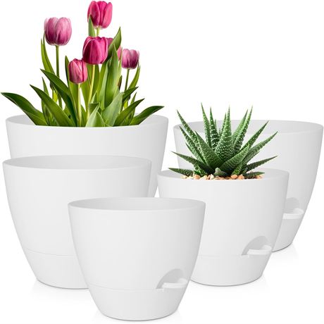 Plant Pots 10/9/8/7.5/7 Inch Self Watering
