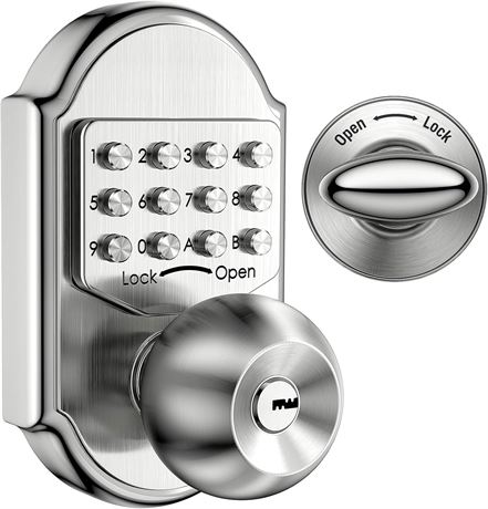 Keyless Entry Door Lock, Stainless Steel
