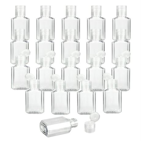 1 oz Plastic Bottles with Flip Top, 30 Pcs