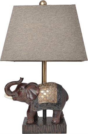 Elephant Table Lamp, Elegant Design, Brown
