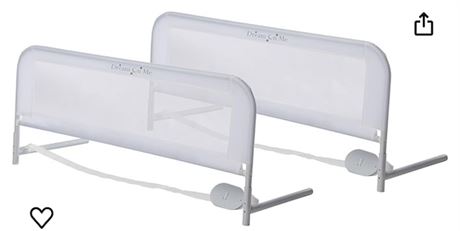 Adjustable Mesh Bed Rail in White, Two Height Levels, Breathable & Durable Fabri