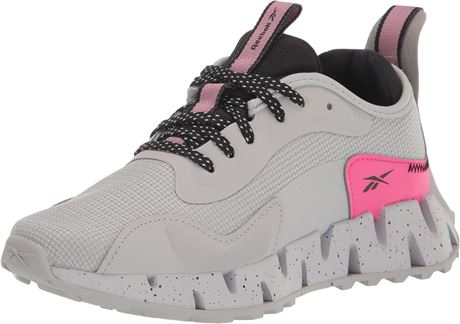 Reebok Women's Zig Sneaker 8.5 Grey/Pink/Black