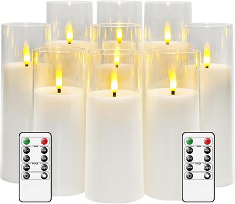 Flameless Candles 8pk (D2.3xH 567) White