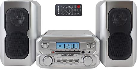 Magnavox MM435M-SL CD System, FM Radio, Silver