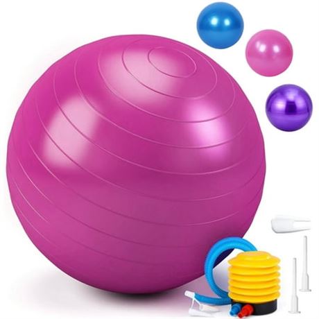 Pilates Yoga Ball, Anti-Burst 75cm, Pink