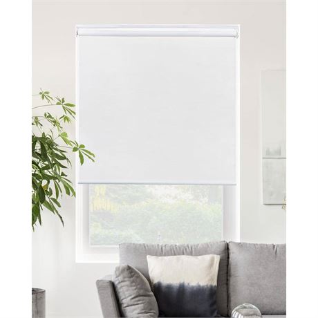 Byssus White Cordless Roller Shade 28x72 in.