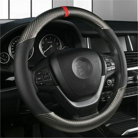 XUKEY Car Steering Wheel Cover, Black