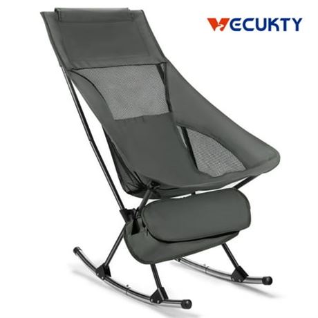 VECUKTY Camping Chair, High Back, 240 lbs