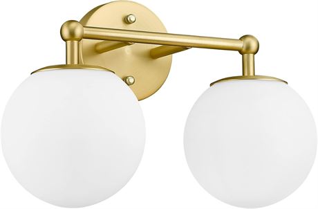 AKEZON Gold Bathroom 2-Light Fixtures, KW-7308-2