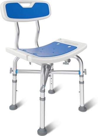 Heavy Duty Shower Chair with Back 550lb, EVA