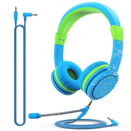 FosPower On Ear Stereo Headset - Blue / Green