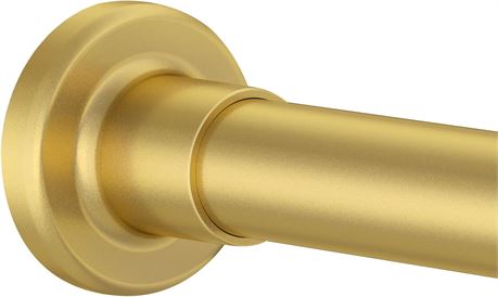 32"-80" Gold Shower Curtain Rod, No Drill