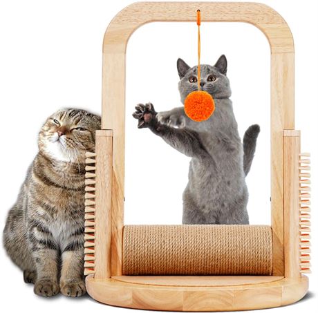 OPPKIE 6 in 1 Wooden Cat Scratching Post