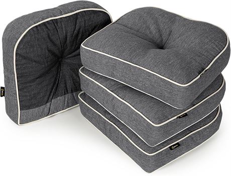 LokGrip Cushions 19"x19", Set/4, Charcoal