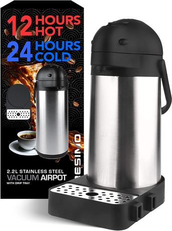 74oz Airpot Coffee Dispenser - Steel 2.2L