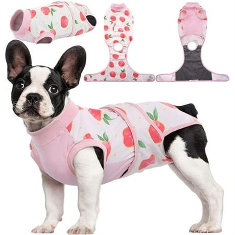 Medium Kuoser Dog Surgical Recovery Suit, Pink, M