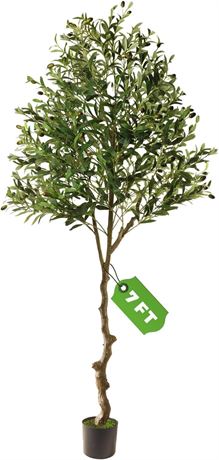 7FT Artificial Olive Tree, Indoor/Outdoor, 84"