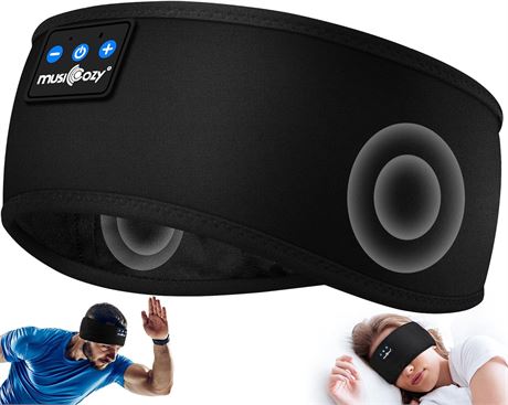 MUSICOZY Bluetooth 5.2 Sleep Headband, Blue