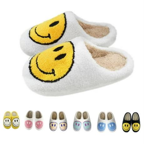 Smiley Face Slippers US 7-8 (40-41)