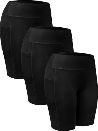 NELEUS Women's Athletic High Waist Shorts