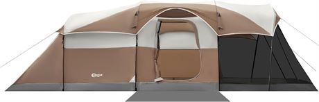 PORTAL 8 Person Family Camping Tent, Brown