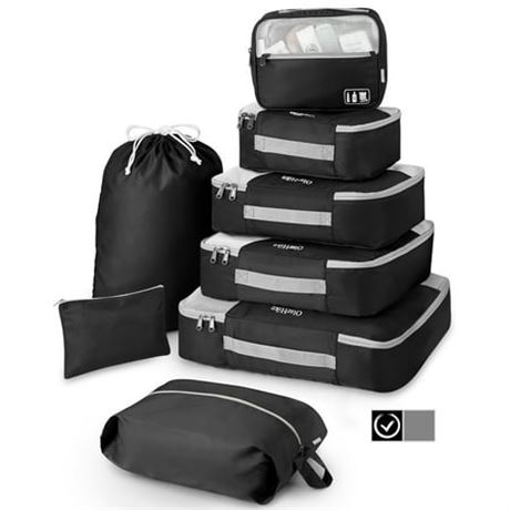 OlarHike 8 Set Packing Cubes, Luggage,Black