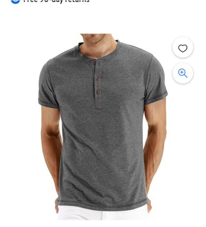 PPYOUNG Mens Fashion Casual Front Placket Basic Short Sleeve Henley T-Shirts