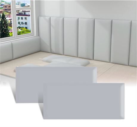 3D Anti-Collision Wall Padding for Kids, Peel and Stick Upholstered Wall Panels,