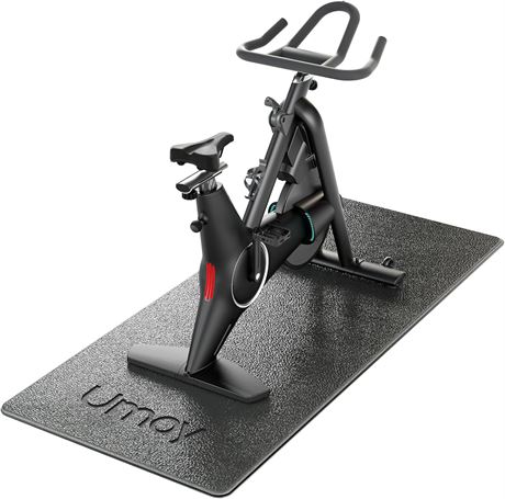 UMAY Gym Mat, 5mm, Treadmill/Bike, 24W*51.4L