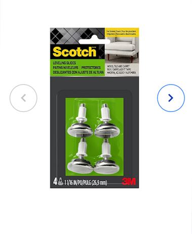 Scotch 4-Pack 1-1/16 In Metallic Plastic Leveling Glides
