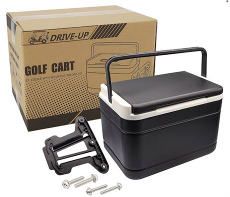 Golf Cart Cooler, Golf Cart Cooler with Mounting Bracket Kit Caddy for Club Car