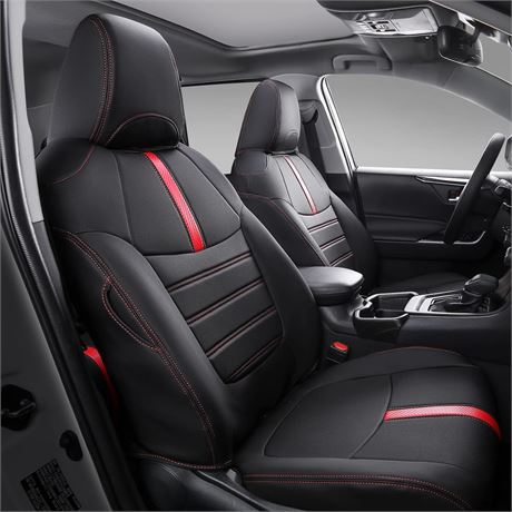 RAV4 Seat Covers Set 2019-2024 (Black+Red)