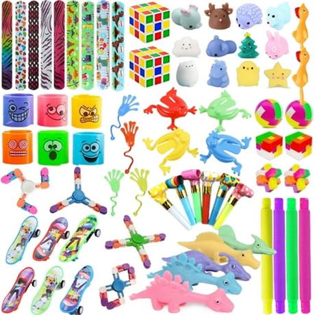 Kids Toy Assortment: Squishies, Tubes, Puzzles