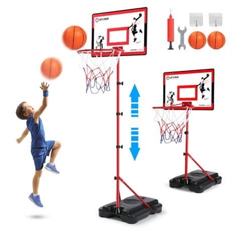 Kids Basketball Hoop Adjustable 3.01-5.64FT