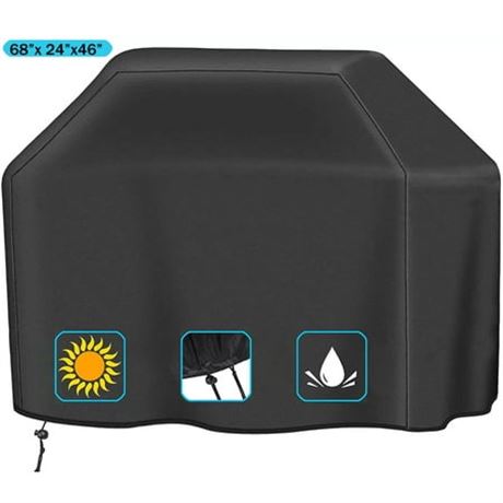 Grill Cover, 68x24x46, Heavy Duty BBQ Cover.