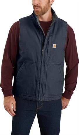 Small Carhartt Men's Washed Duck Vest Small Navy