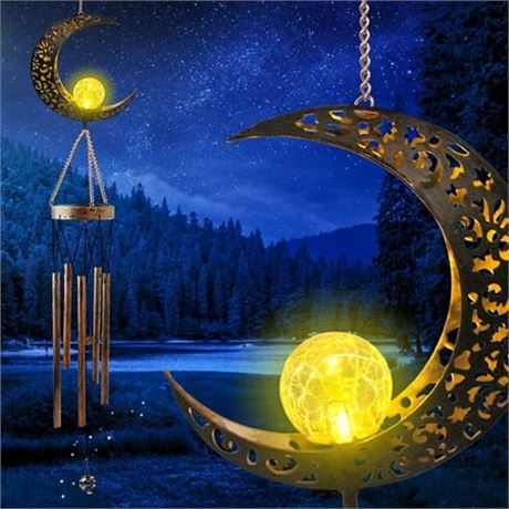 Solar Wind Chimes - Copper Bells for Patio
