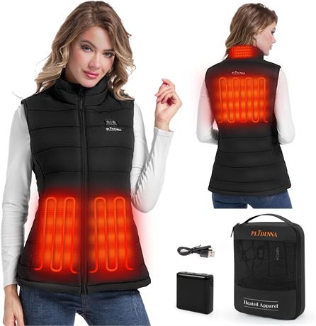 2XL Heated Vest With Battery 7.4V, Black XX-Large
