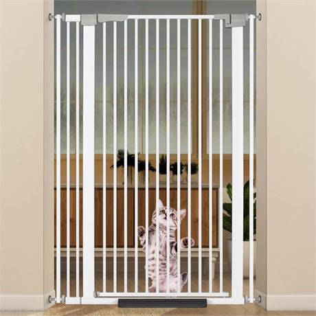ZOUTEX Tall Cat Gate, 29-40 Inches, White