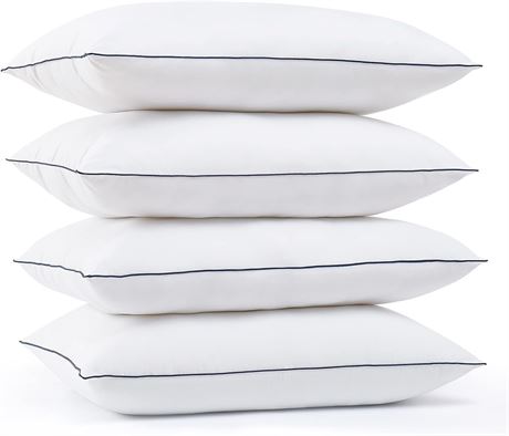 Bed Pillows 20x26", Set of 4, White